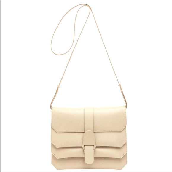 NWT Senreve Pebbled Italian Leather Crossbody Bag In Sand and dust bag included - Picture 3 of 14